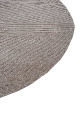 Wool Rug round  - 180 x 180 cm - grey