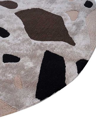 Wool Rug round  - 180 x 180 cm - multicolored