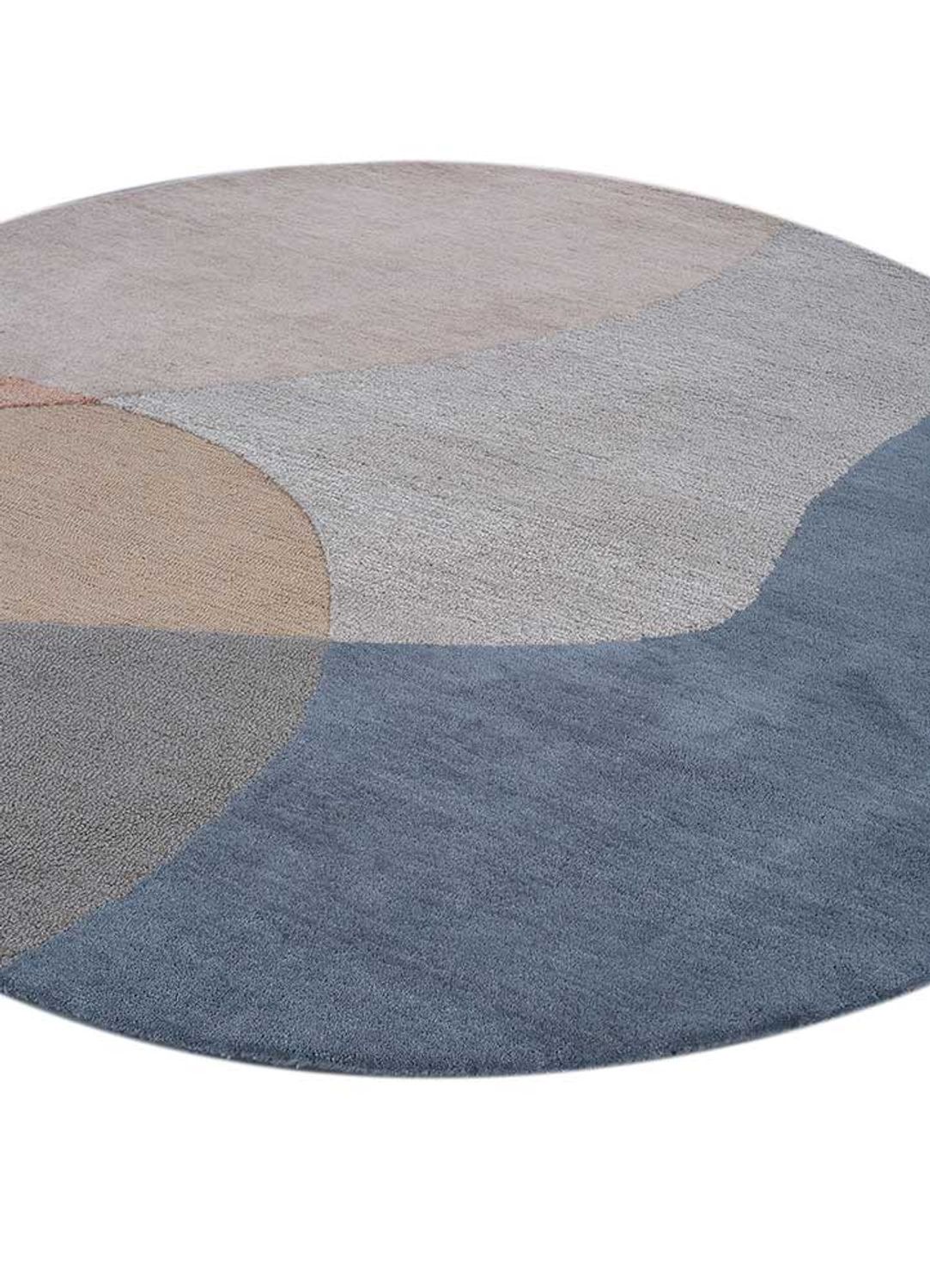 Wool Rug round  - 180 x 180 cm - multicolored