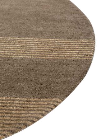 Wool Rug round  - 120 x 120 cm - beige