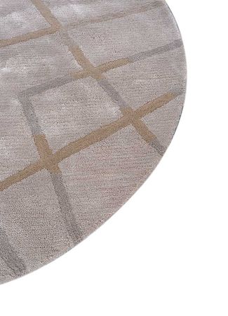 Wool Rug round  - 120 x 120 cm - cream