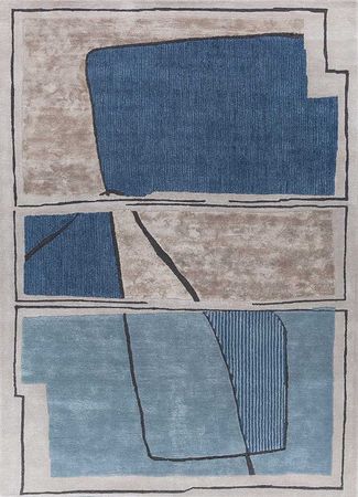 Wool Rug - 270 x 180 cm - blue