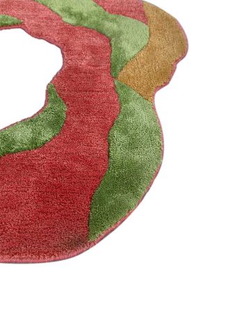 Designer Rug other shape  - 70 x 80 cm - orange