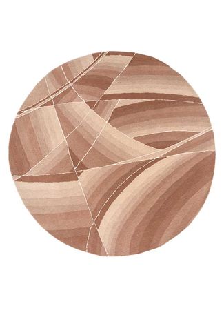 Wool Rug round  - 150 x 150 cm - beige