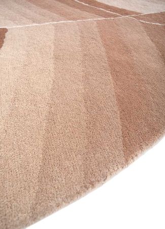 Wool Rug round  - 150 x 150 cm - beige