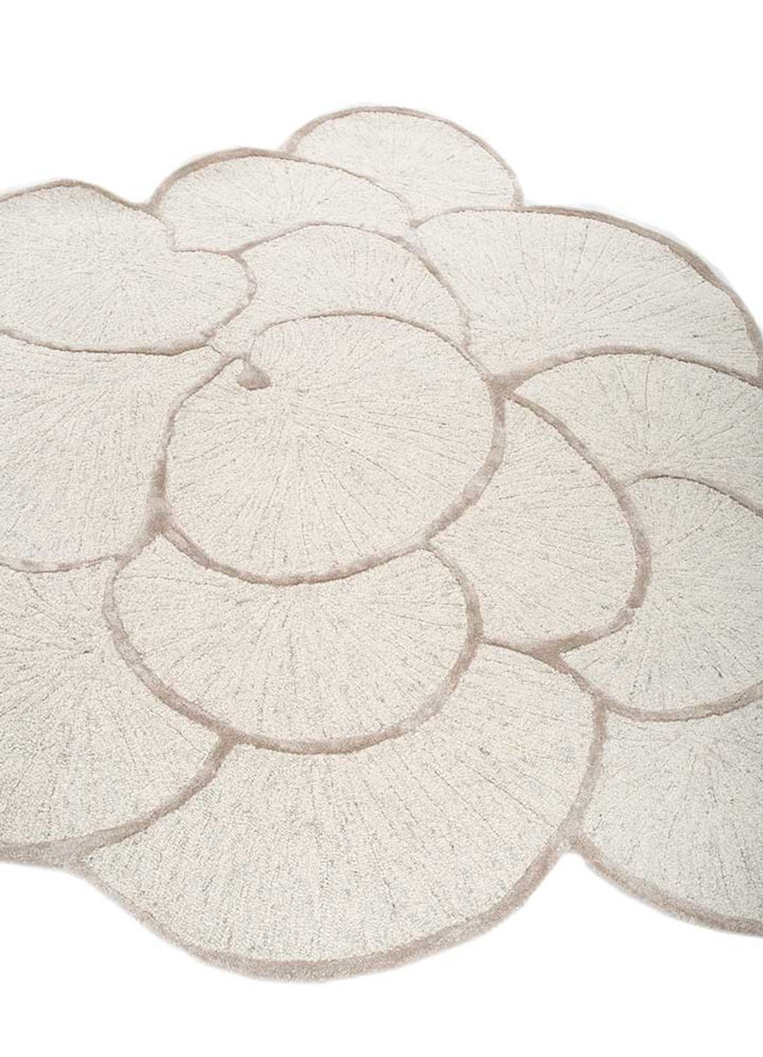 Wool Rug other shape  - 208 x 180 cm - silver