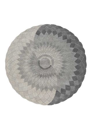 Wool Rug other shape  - 180 x 180 cm - grey