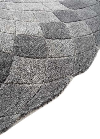 Wool Rug other shape  - 180 x 180 cm - grey