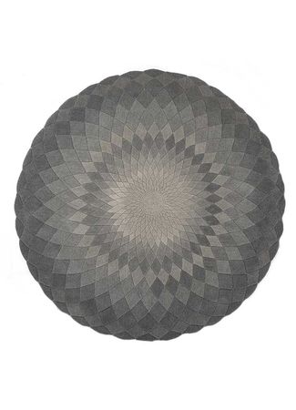 Wool Rug other shape  - 180 x 180 cm - grey