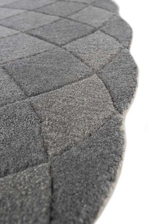 Wool Rug other shape  - 180 x 180 cm - grey