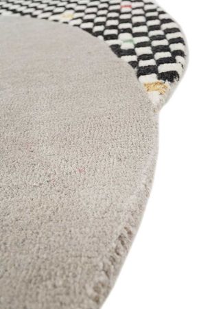 Wool Rug other shape  - 180 x 180 cm - grey
