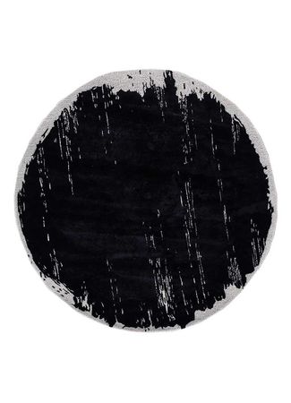 Wool Rug round  - 180 x 180 cm - anthracite