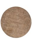 Wool Rug round  - 180 x 180 cm - beige