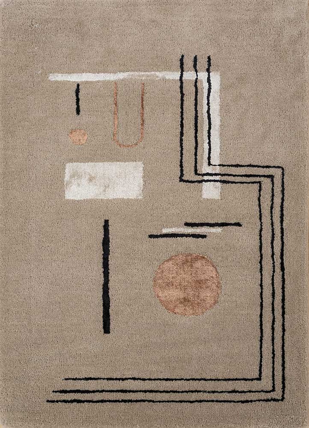 Wool Rug - 90 x 60 cm - beige