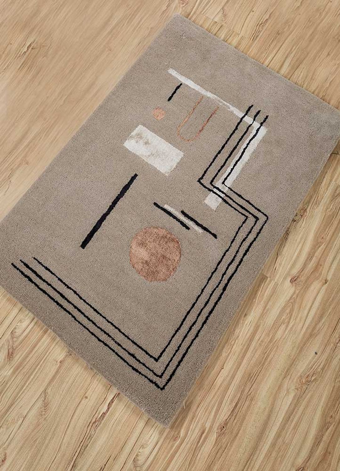 Wool Rug - 90 x 60 cm - beige