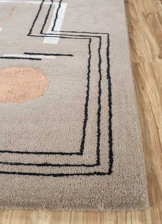 Wool Rug - 90 x 60 cm - beige
