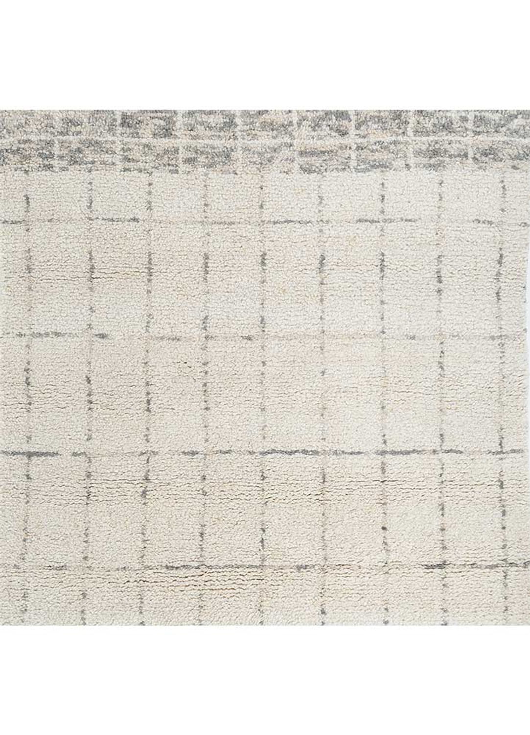 Wool Rug square  - 150 x 150 cm - cream