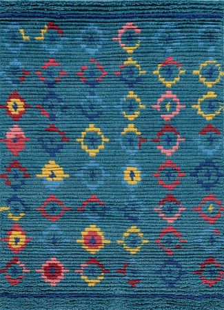 Wool Rug - 150 x 90 cm - blue