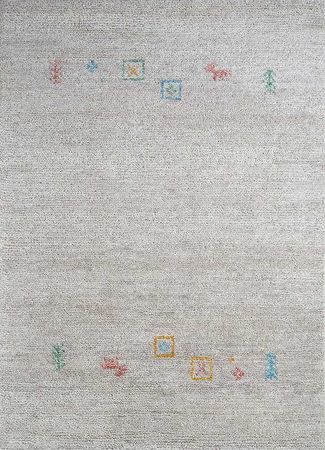 Wool Rug - 240 x 150 cm - silver