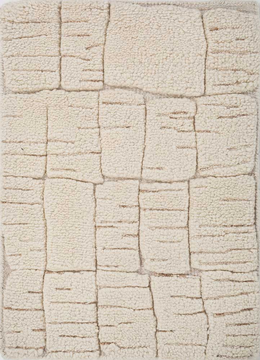 Wool Rug - 90 x 60 cm - cream