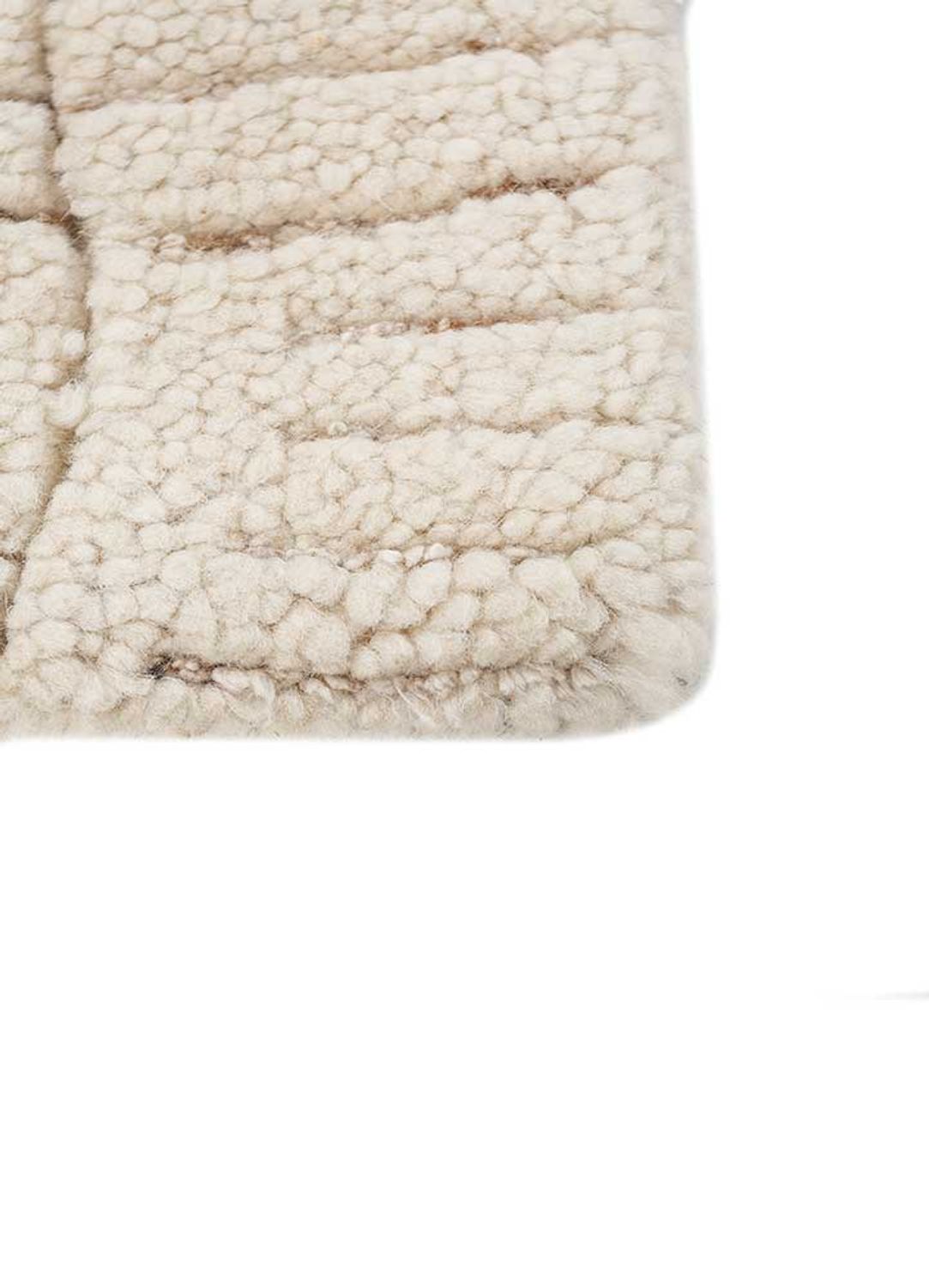 Wool Rug - 90 x 60 cm - cream