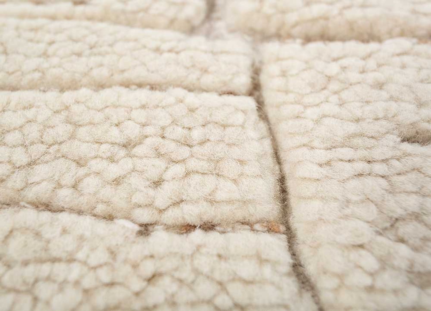 Wool Rug - 90 x 60 cm - cream