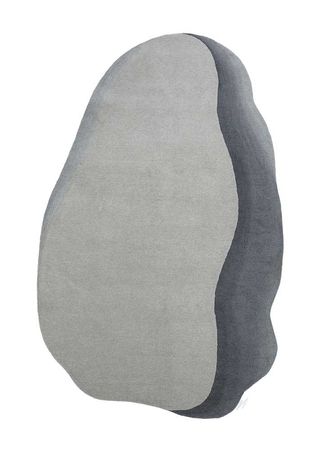 Wool Rug other shape  - 285 x 180 cm - light grey