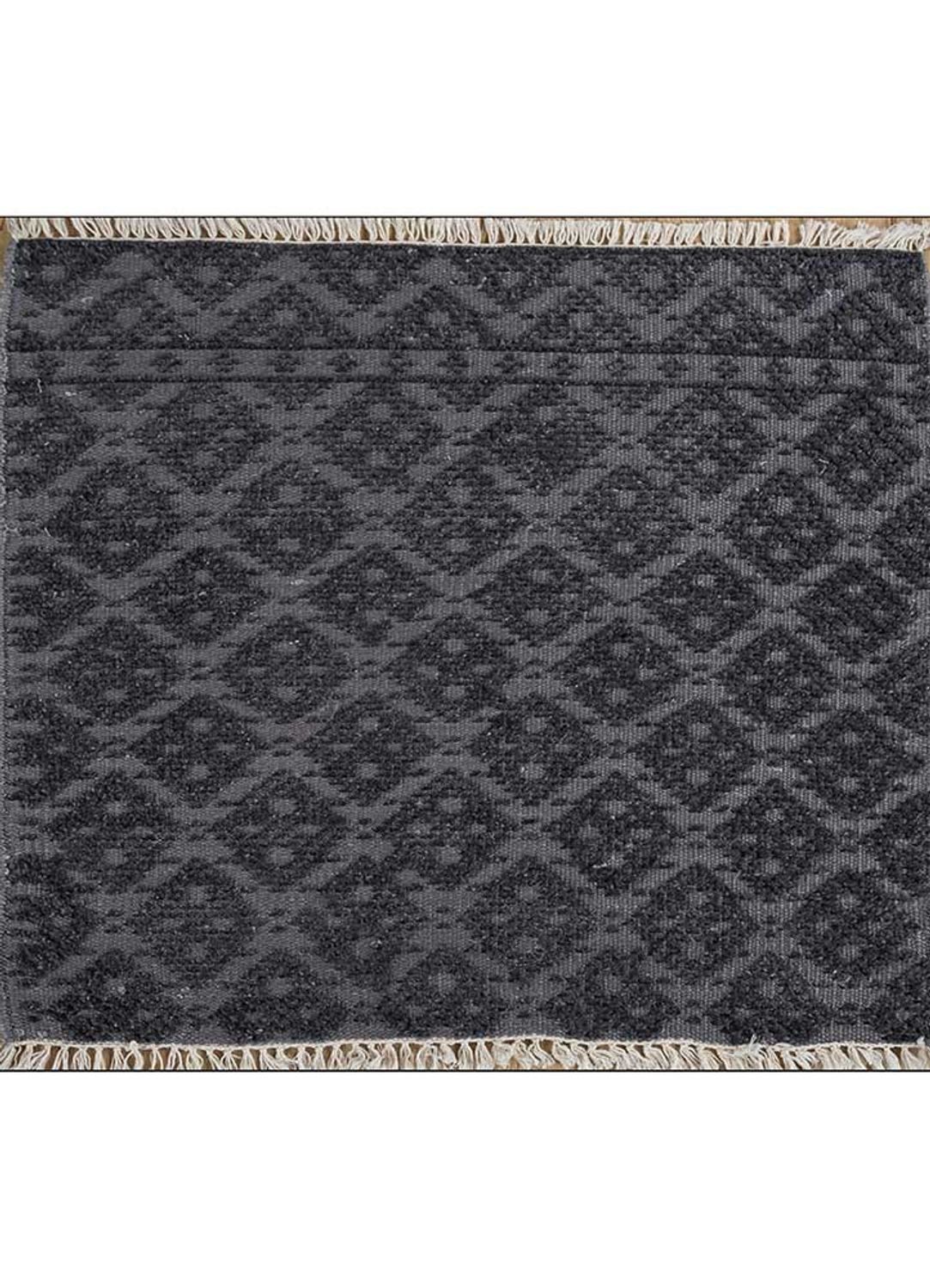 Viscose Rug square  - 75 x 75 cm - anthracite