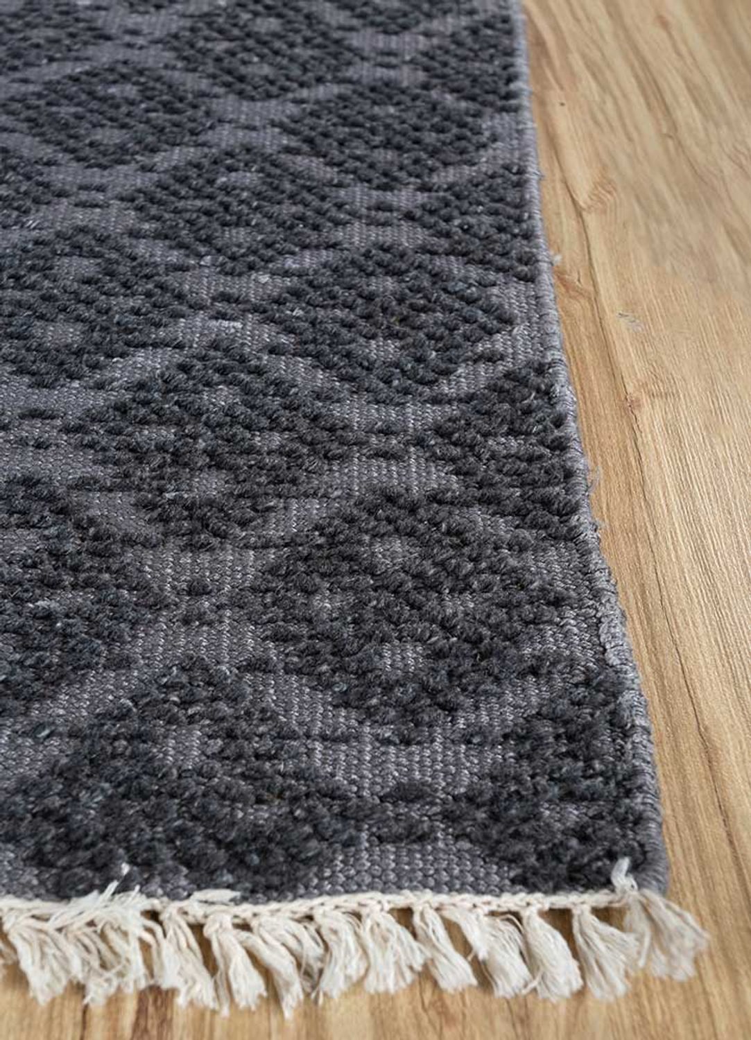 Viscose Rug square  - 75 x 75 cm - anthracite