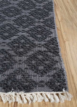 Viscose Rug square  - 75 x 75 cm - anthracite