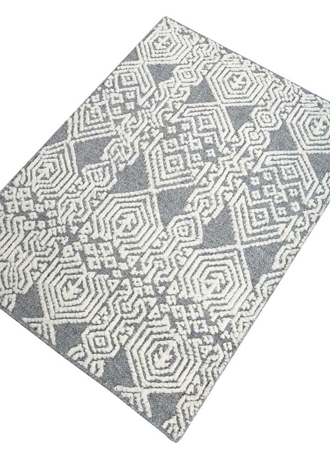 Wool Rug - 90 x 60 cm - light grey