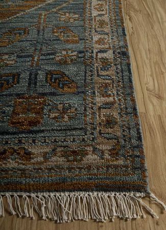 Wool Rug - 300 x 240 cm - blue