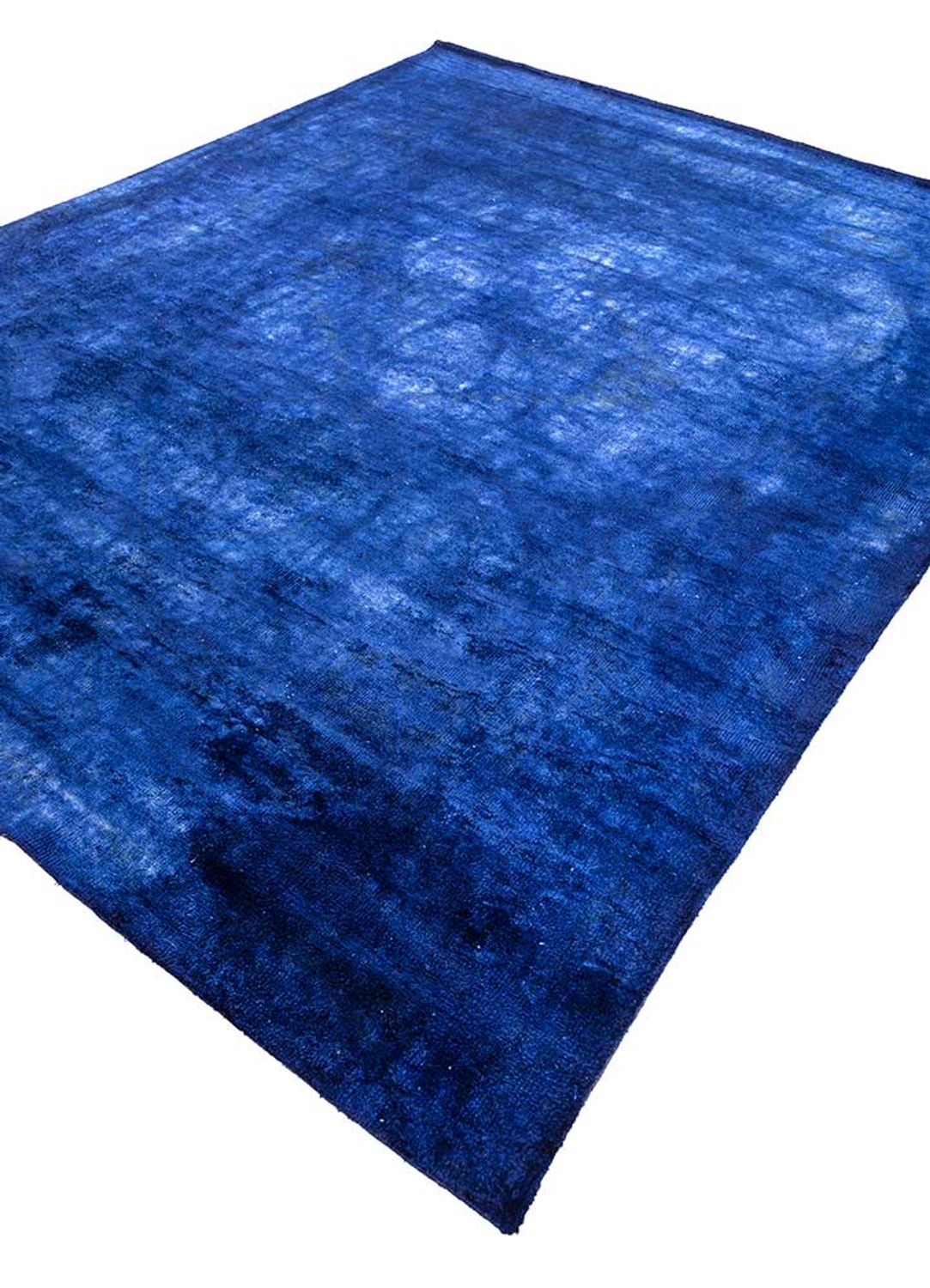 Viscose Rug - Vintage/Overdyed - 300 x 240 cm - blue