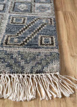 Wool Rug - 270 x 180 cm - blue