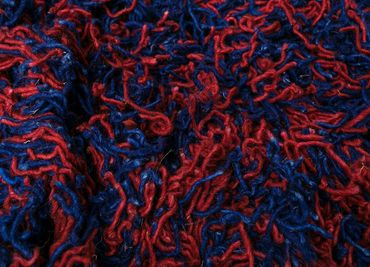 Runner Wool Rug - 365 x 124 cm - blue