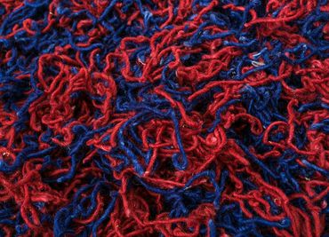 Runner Wool Rug - 365 x 124 cm - blue