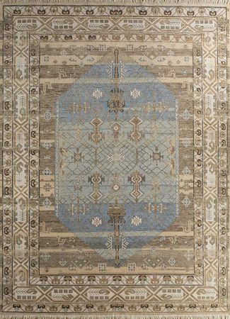 Wool Rug - 90 x 60 cm - blue