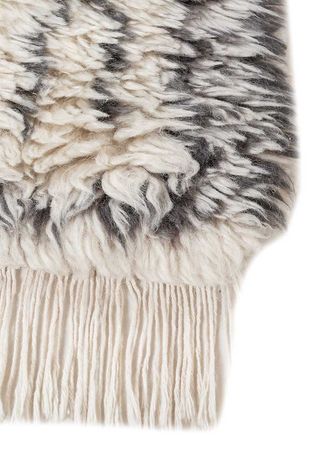 Wool Rug - 90 x 60 cm - grey