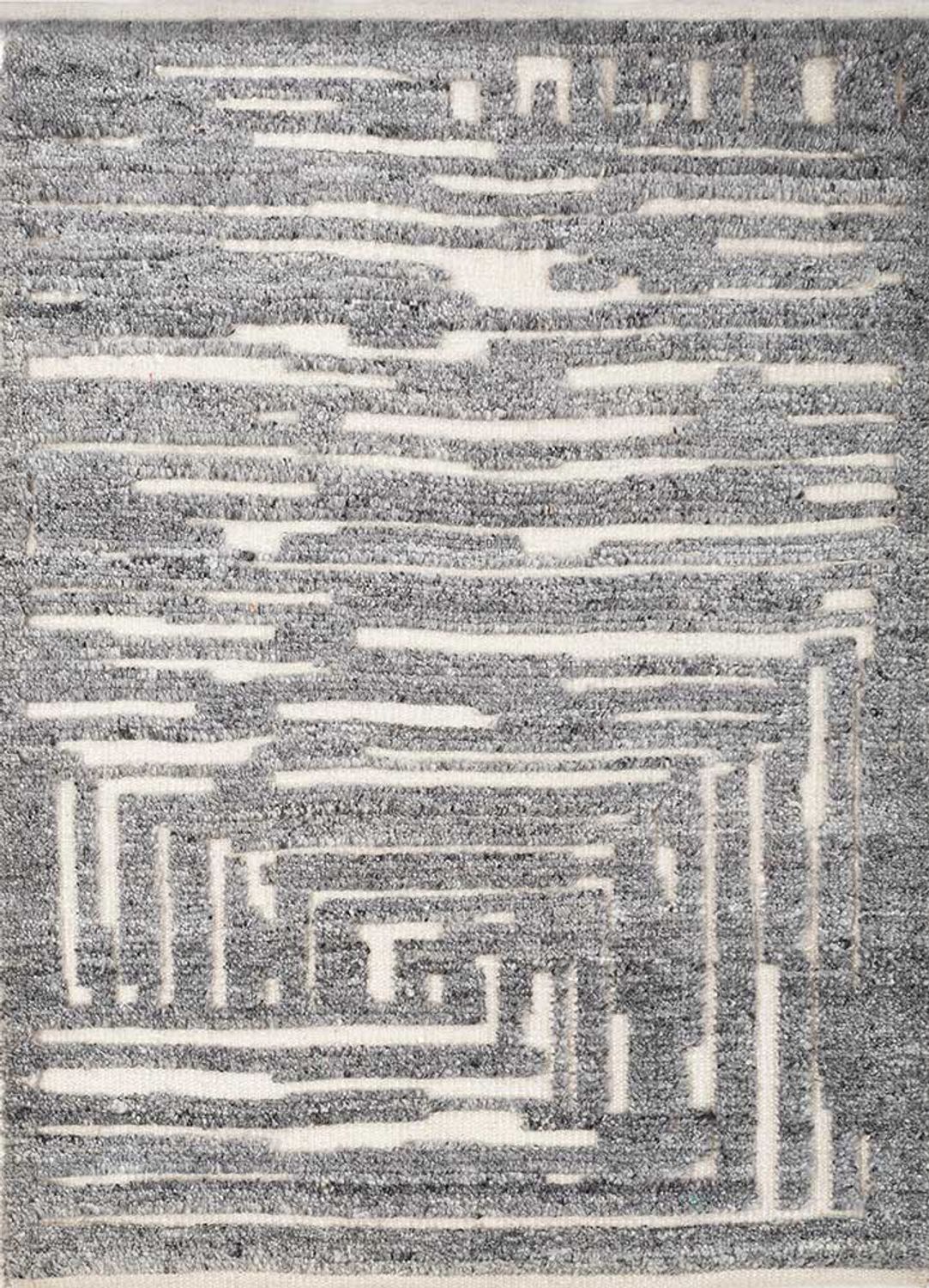 Wool Rug - 90 x 60 cm - silver