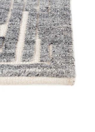 Wool Rug - 90 x 60 cm - silver