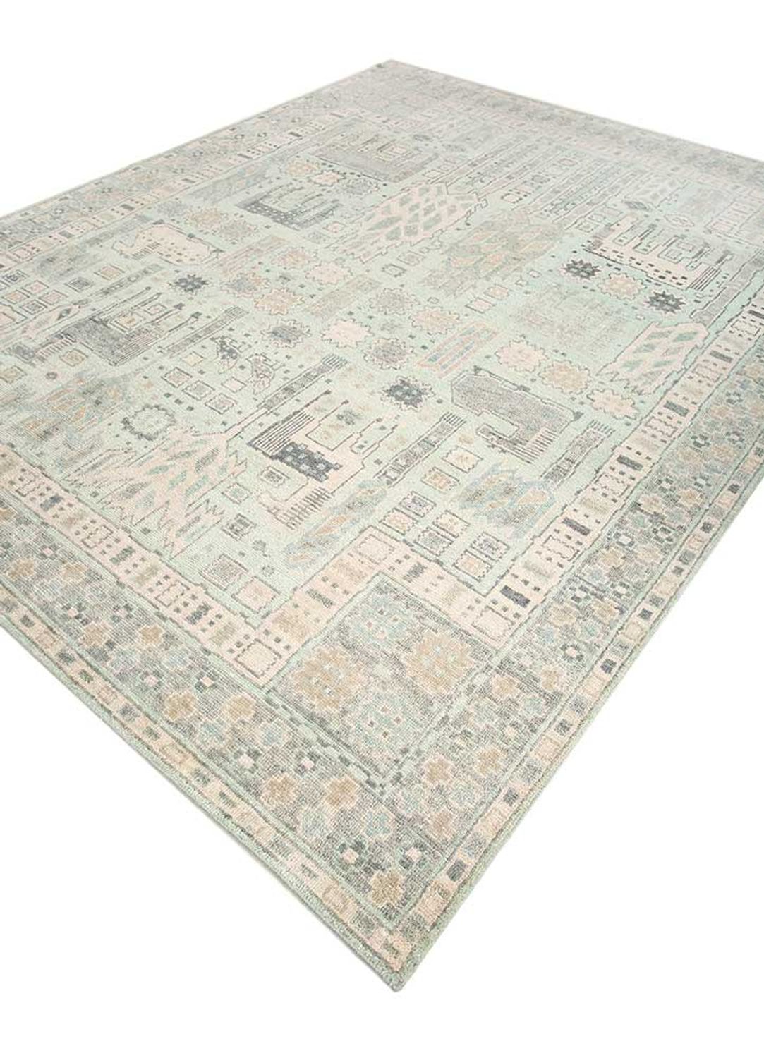 Wool Rug - 300 x 240 cm - green