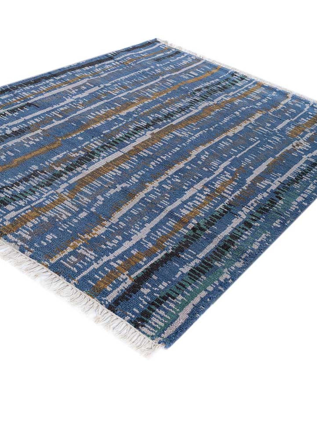 Wool Rug - 180 x 135 cm - blue