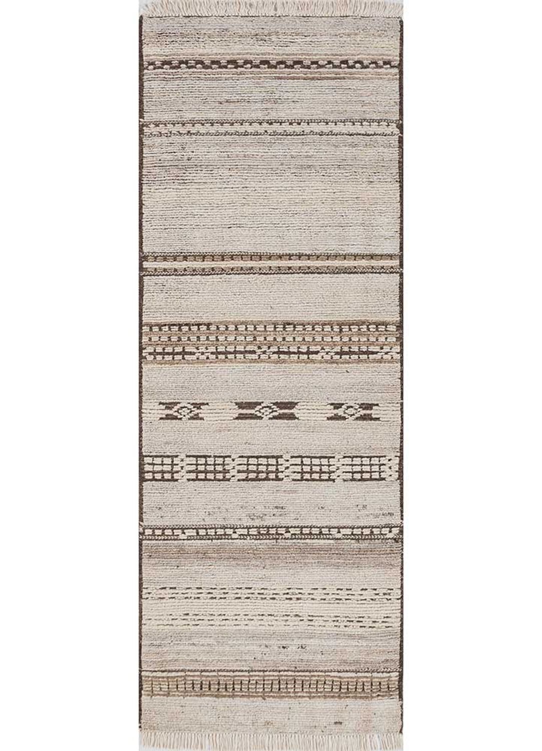 Runner Wool Rug - 240 x 75 cm - cream