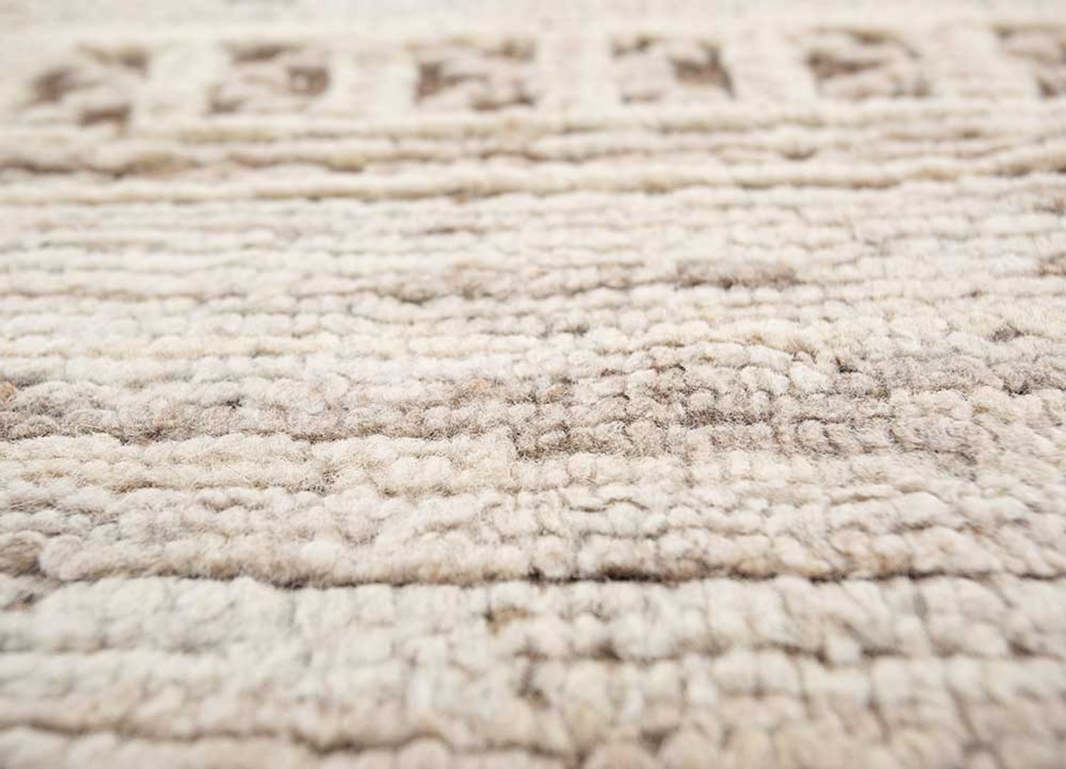 Runner Wool Rug - 240 x 75 cm - cream