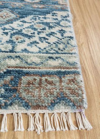 Wool Rug - 90 x 60 cm - blue