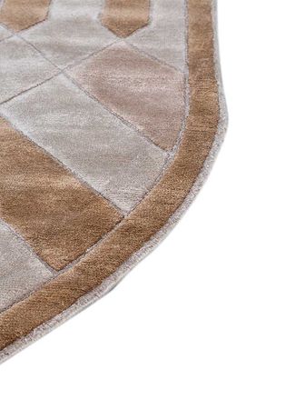 Designer Rug oval  - 270 x 180 cm - brown