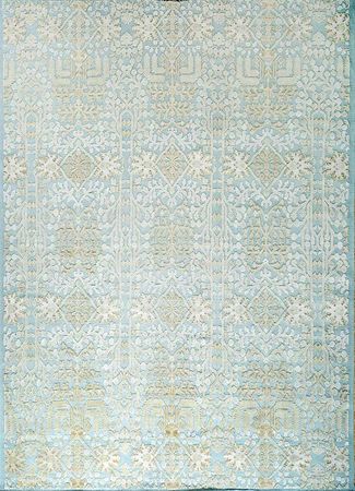 Wool Rug - 345 x 300 cm - blue