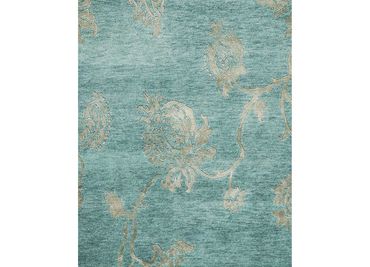 Wool Rug - 90 x 60 cm - blue