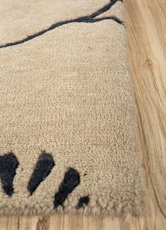 Wool Rug - 90 x 60 cm - gold