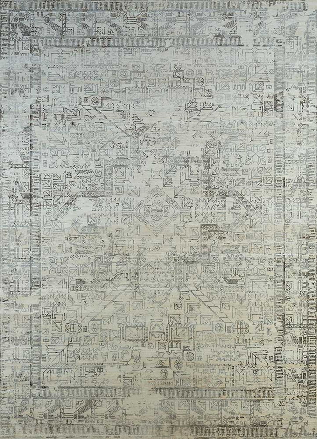 Wool Rug - 300 x 240 cm - silver